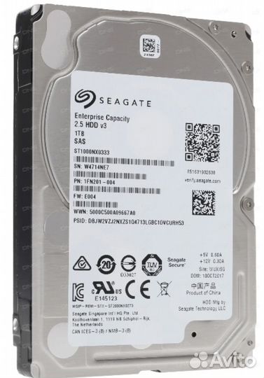 Жесткий диск серверный Seagate 2.5