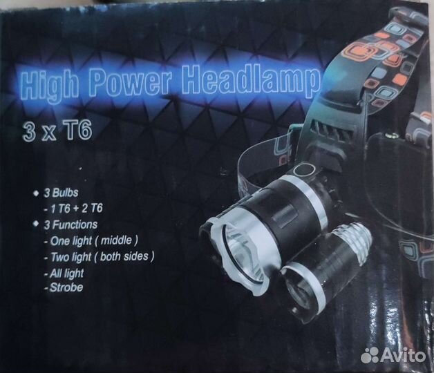 Налобный фонарь аккумуляторный