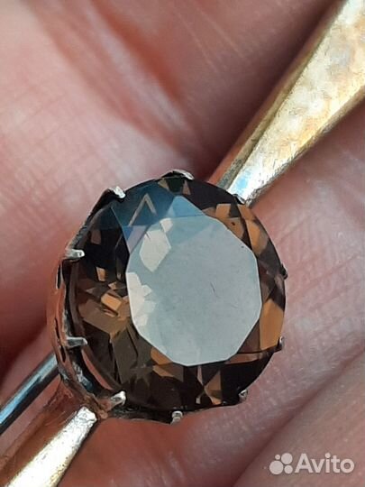 Серьги и брошь серебро СССР 875 проба голова