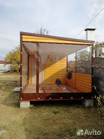 Мягкие окна для беседки