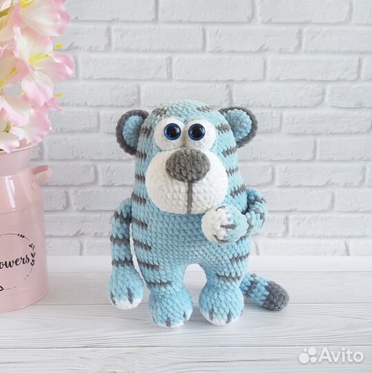 Вязаные игрушки ручной работы Тигруля