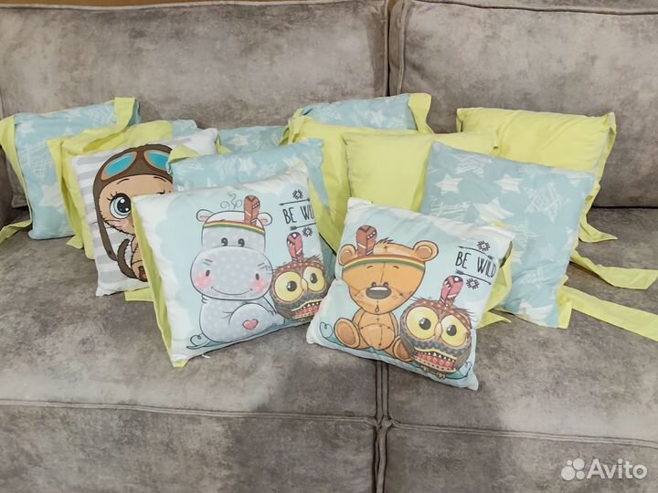 Бортики подушки в детскую кроватку