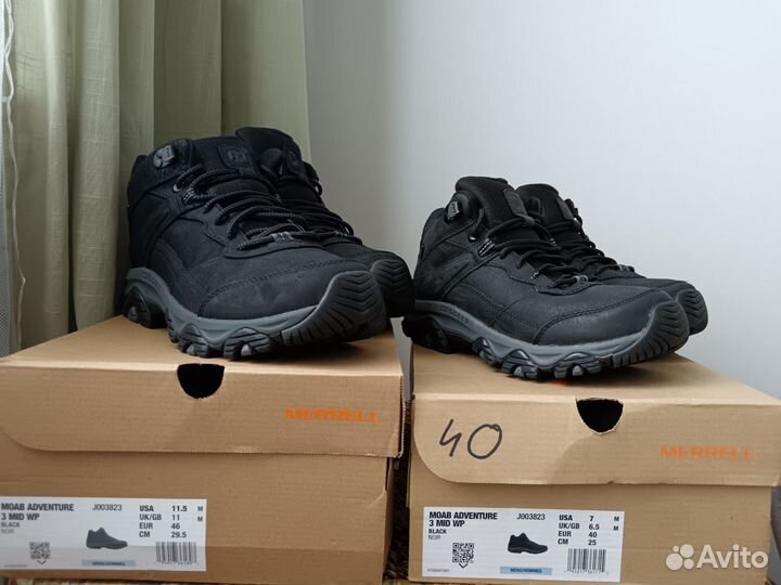 Ботинки новые merrell moab adventure 3 MID WP 40
