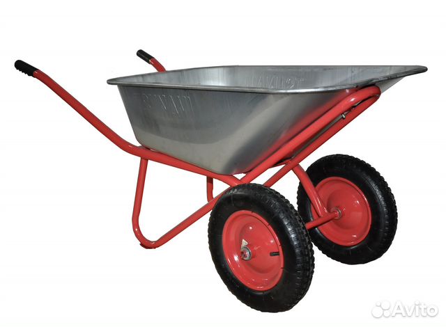 Тачка строительная двухколесная 250кг, 100л