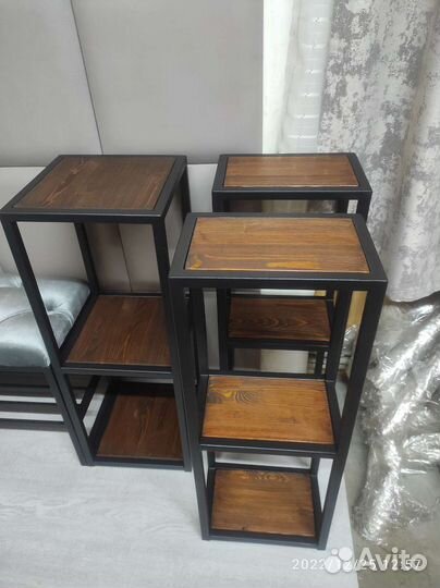 Этажерка напольная металлическая