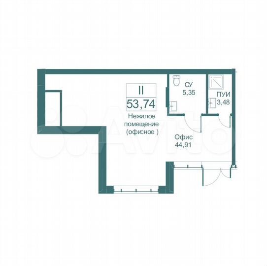 Продам помещение свободного назначения, 53.74 м²