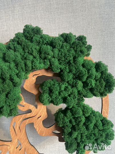 Панно дерево с стабилизированным мхом