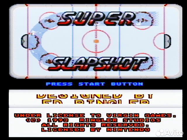 SFC snes Super Slap Shot ntsc-U Лицензия