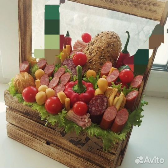 Мужской букет, букет из колбас, съедобный букет