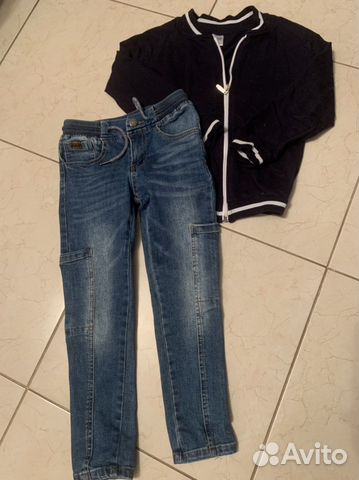 Джинсы + кофта 110-116 цена за всё