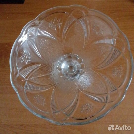 Ваза на ножке стекло СССР