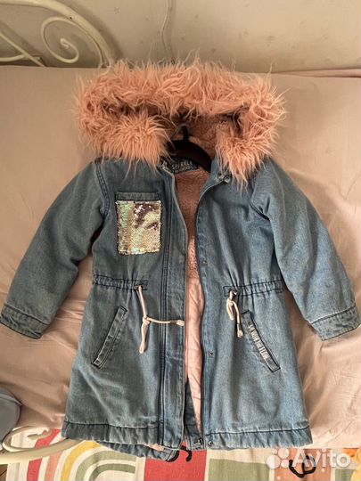 Парка джинсовая