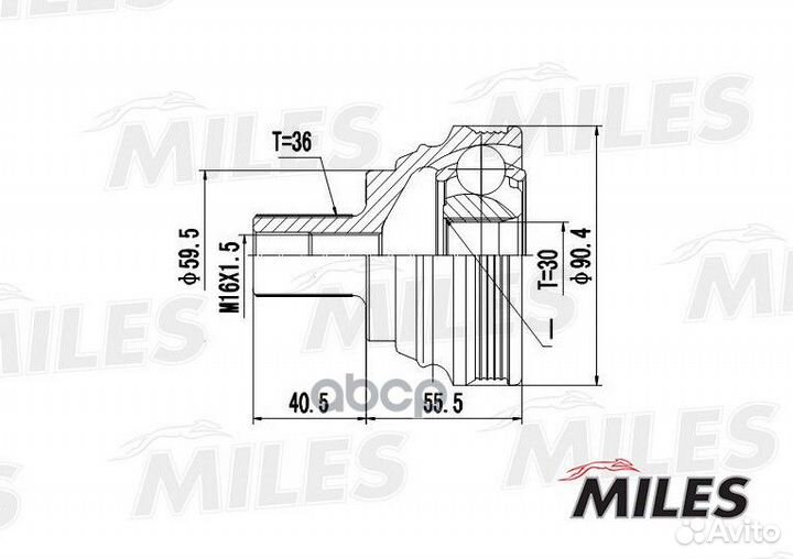 Шрус audi A3/VW G5/passat/touran/caddy/skoda OC