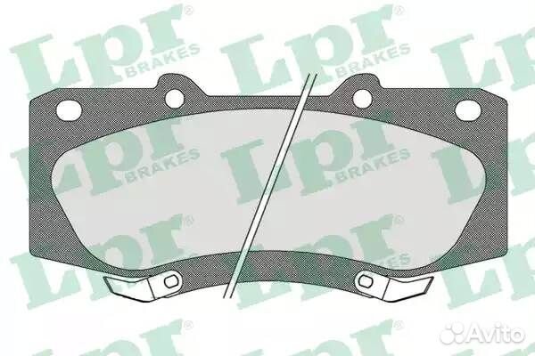 Колодки тормозные toyota hilux 05- передние