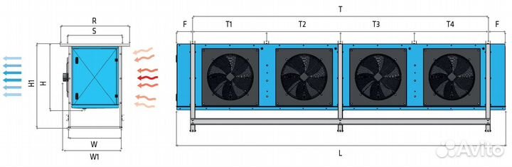 Воздухоохладитель 129,1 кВт FrigoCool ESM 63.43.7