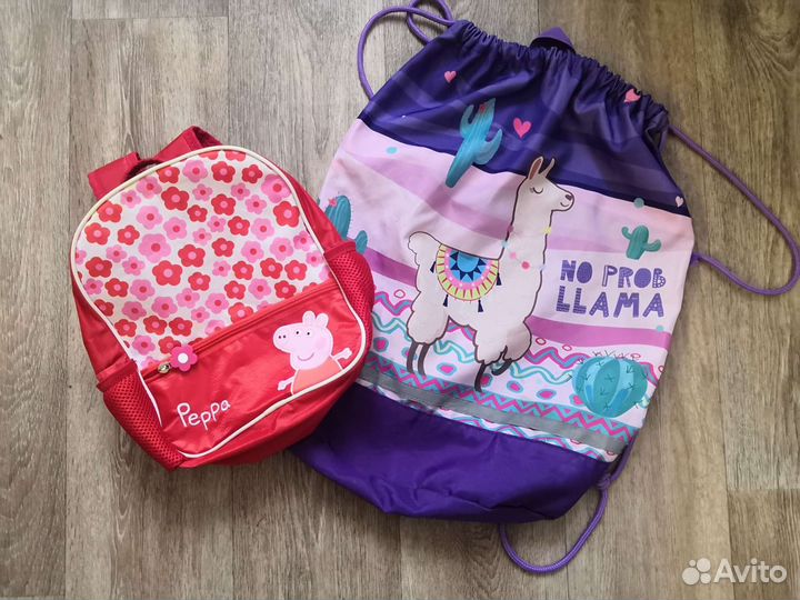 Мешок для обуви и детский рюкзак