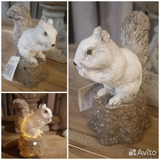 Белка фигурка игрушка Корзина плетеная 50см
