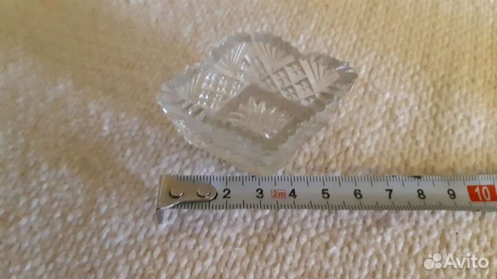 Солонка Ладья. Хрусталь. СССР