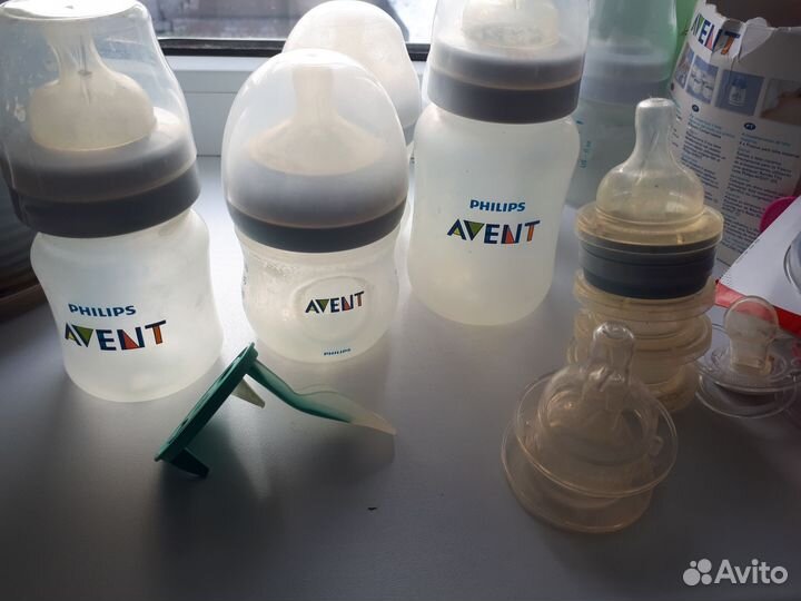 Бутылочки для кормления avent молокоотсос соски