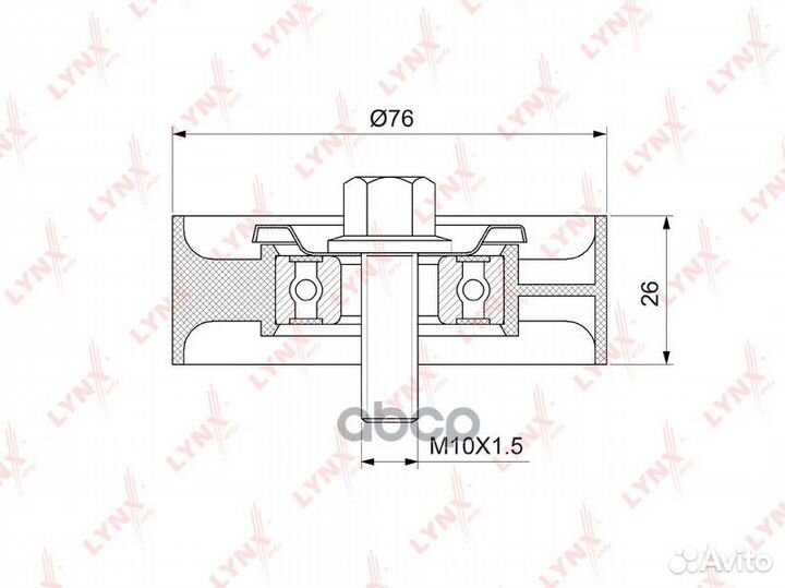 Ролик натяжной приводного ремня PB5349 lynxauto