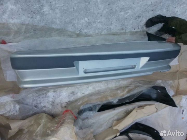 Ваз 2115 задний бампер цвет серебристый с полосой