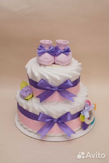 Торт из памперсов торт из подгузников
