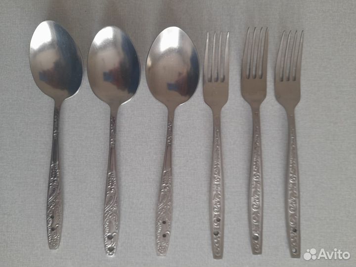 Набор Ложки и Вилки СССР 5 предметов