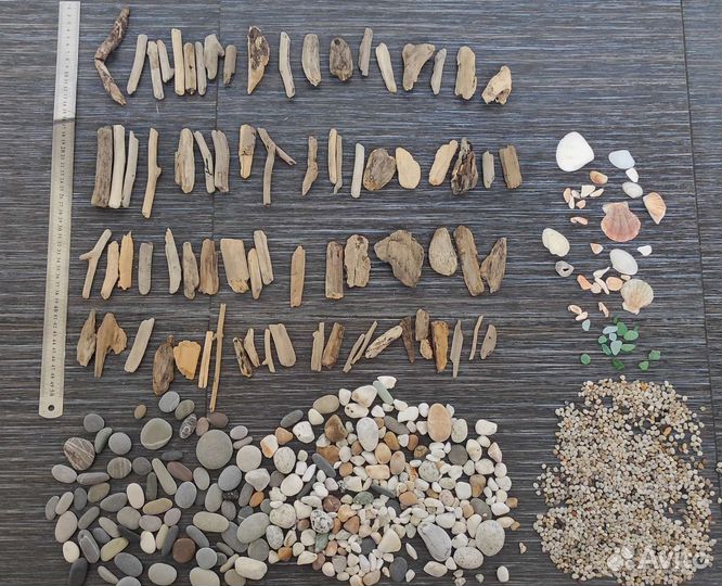 Набор 6 (дрифтвуд, галька, ракушки)