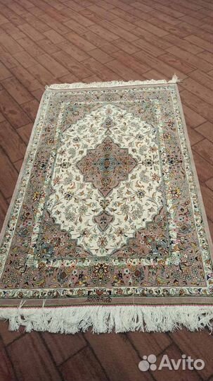 Персидский шелковый ковер ручной работы г Кашан