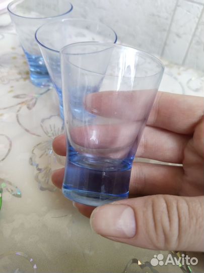 Стопки голубые набор 3 штуки