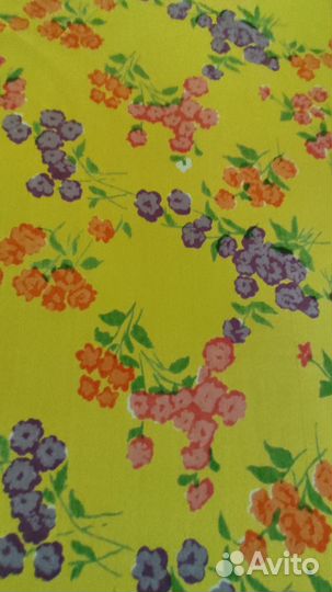 Крепдешин СССР (желтый оттенок, шелк) 1,9 м