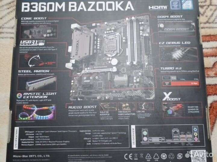 Материнская плата MSI B360M bazooka