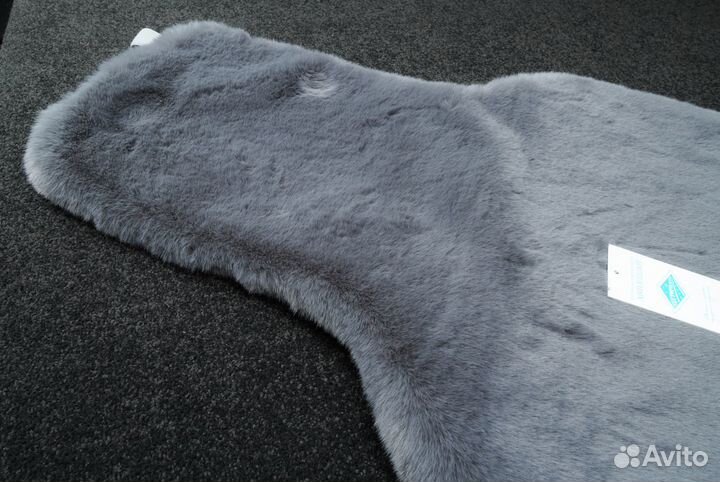 Накидка на сиденье меховая (серая) премиум