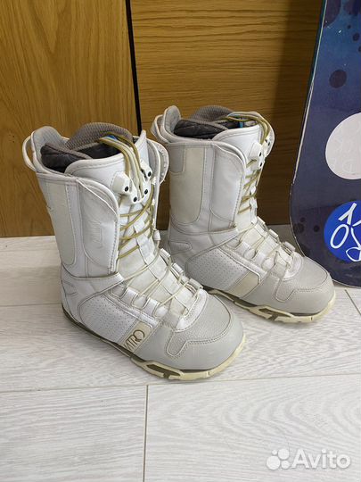 Сноуборд 155 c креплениями+ботинки 38р