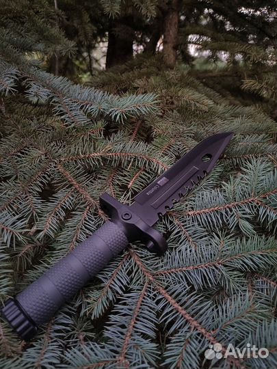 Нож Columbia с компасом,черный цвет,пласт. ручка