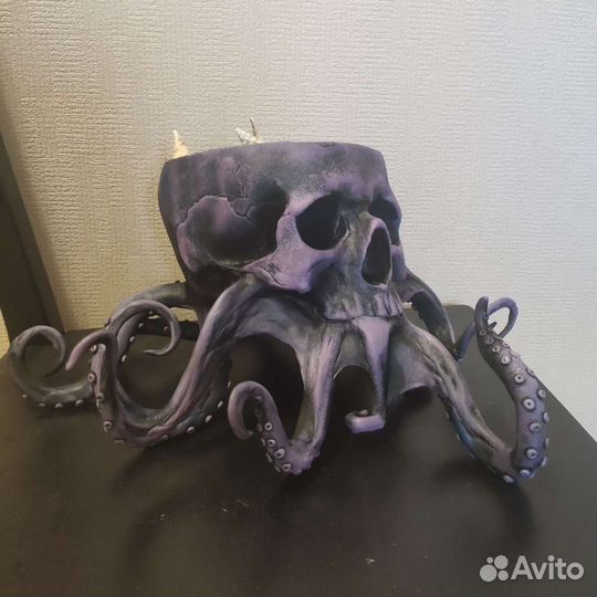 Череп-осьминог, ваза, конфетница, кашпо