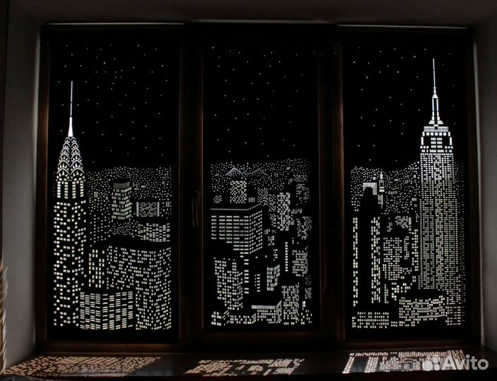 Жалюзи ночной город (арт: 01)