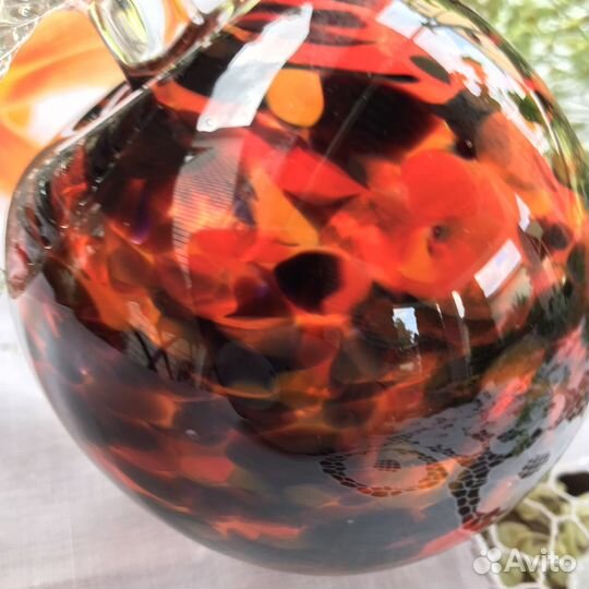 Яблоко Цветное стекло Сульфидное Винтаж