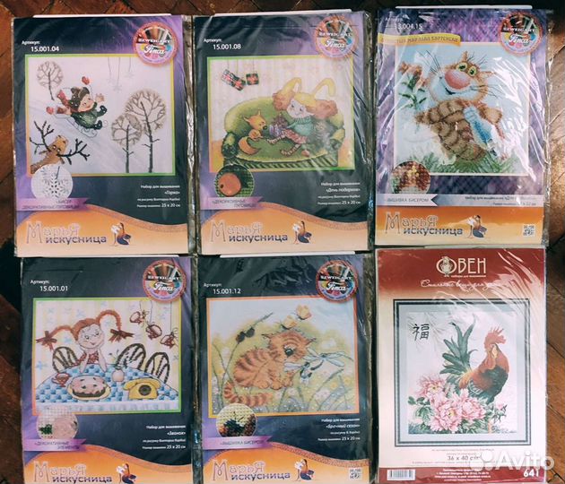 Наборы для вышивания крестом разных фирм