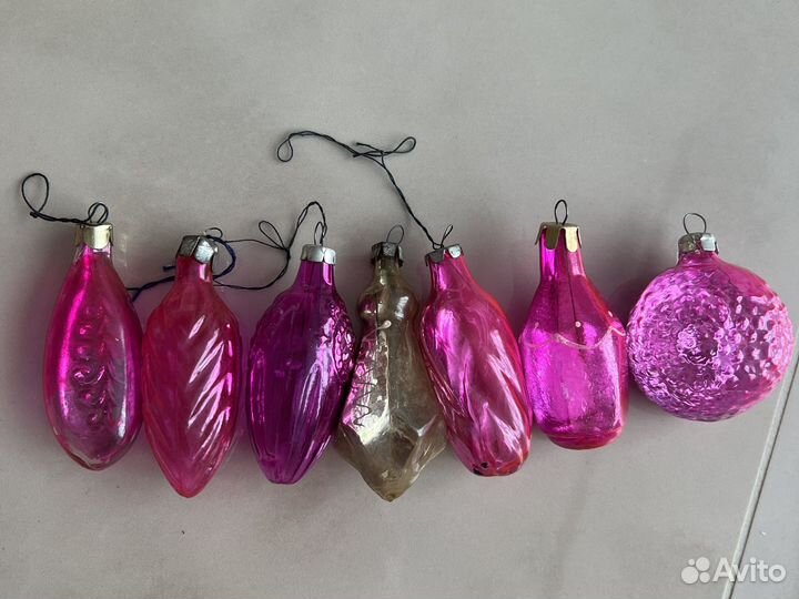 Елочные игрушки СССР глинка, льдинки