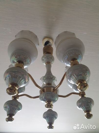 Люстра потолочная СССР фарфор ретро
