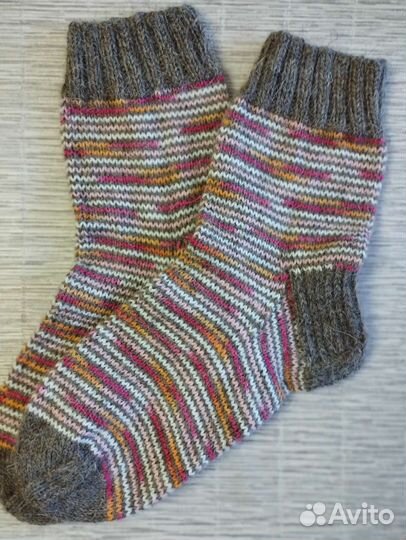 Носки шерстяные вязаные