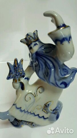Статуэтка Нептун (Морской царь) СССР, гжель