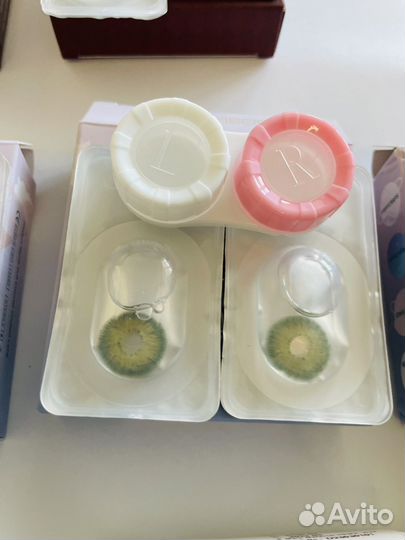 Линзы контактные цветные (черные, белые, красные)