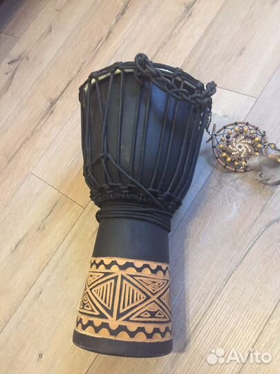 Джембе. 8”. Дерево/кожа