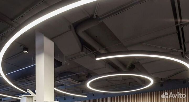 Профильный светильник полукольцо
