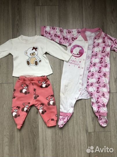 Пакет одежды на девочку 68-80