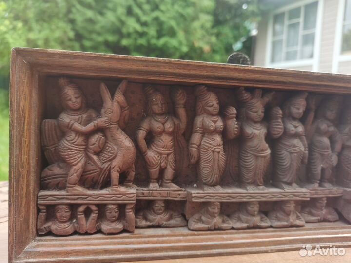 Настенное панно дерево Индия винтаж