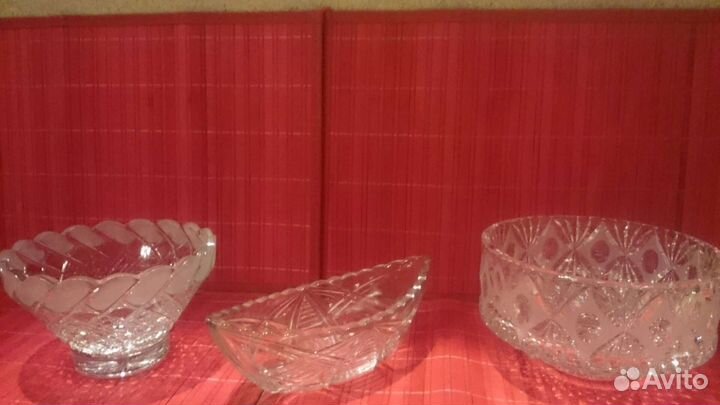 Ваза салатник фруктовница конфетница хрусталь