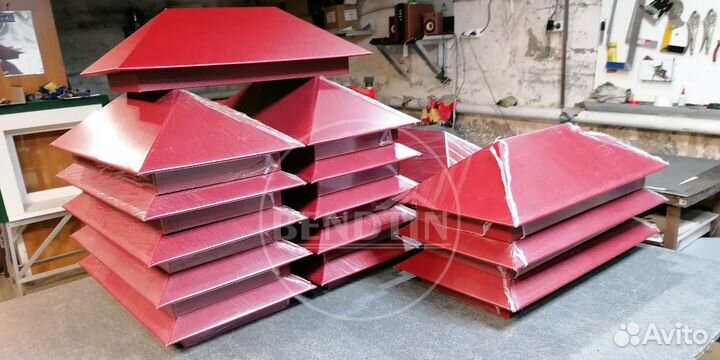 Гибка парапетов, колпаков на забор